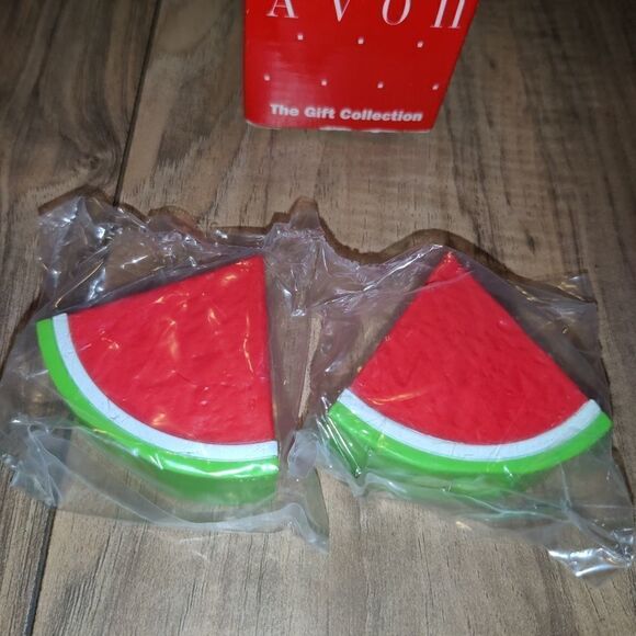 Vintage Avon Watermelon Slice Salt and Pepper Shaker Set NIB Camping BBQ Summer. - Picture 3 of 5